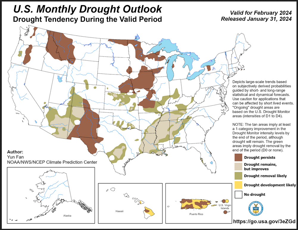 NOAA Updates its February 2024 Weather Outlook Substantially